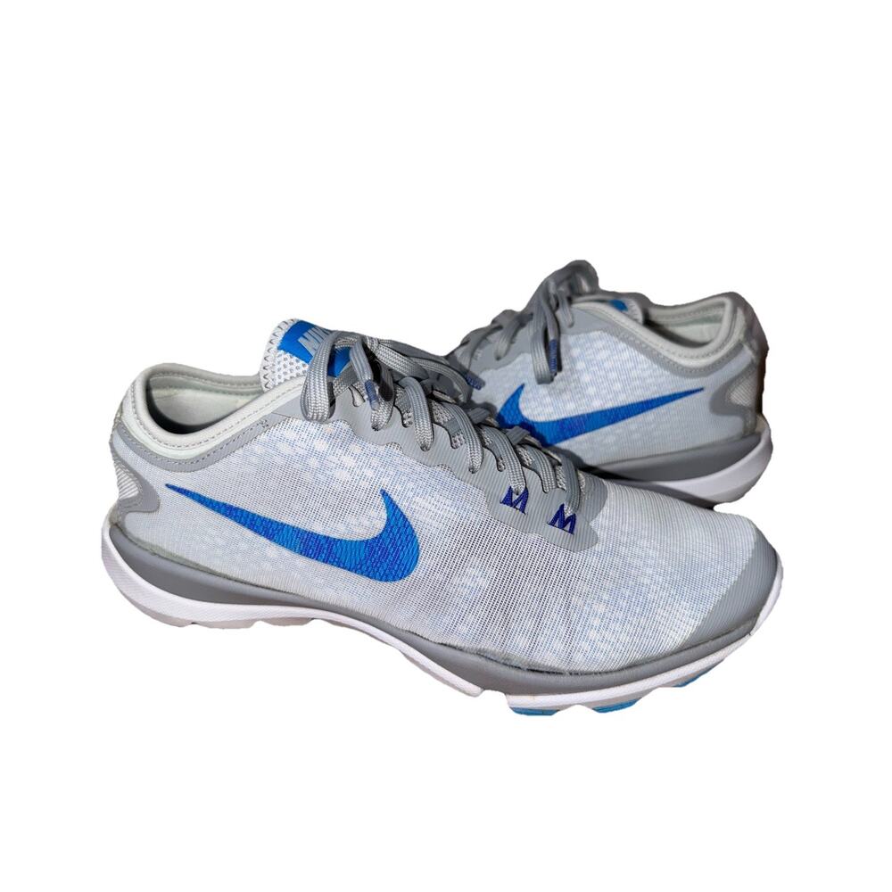Nike Flex Supreme TR4 Womens 9.5 Platinum Blue Glow Grey Running Sneakers